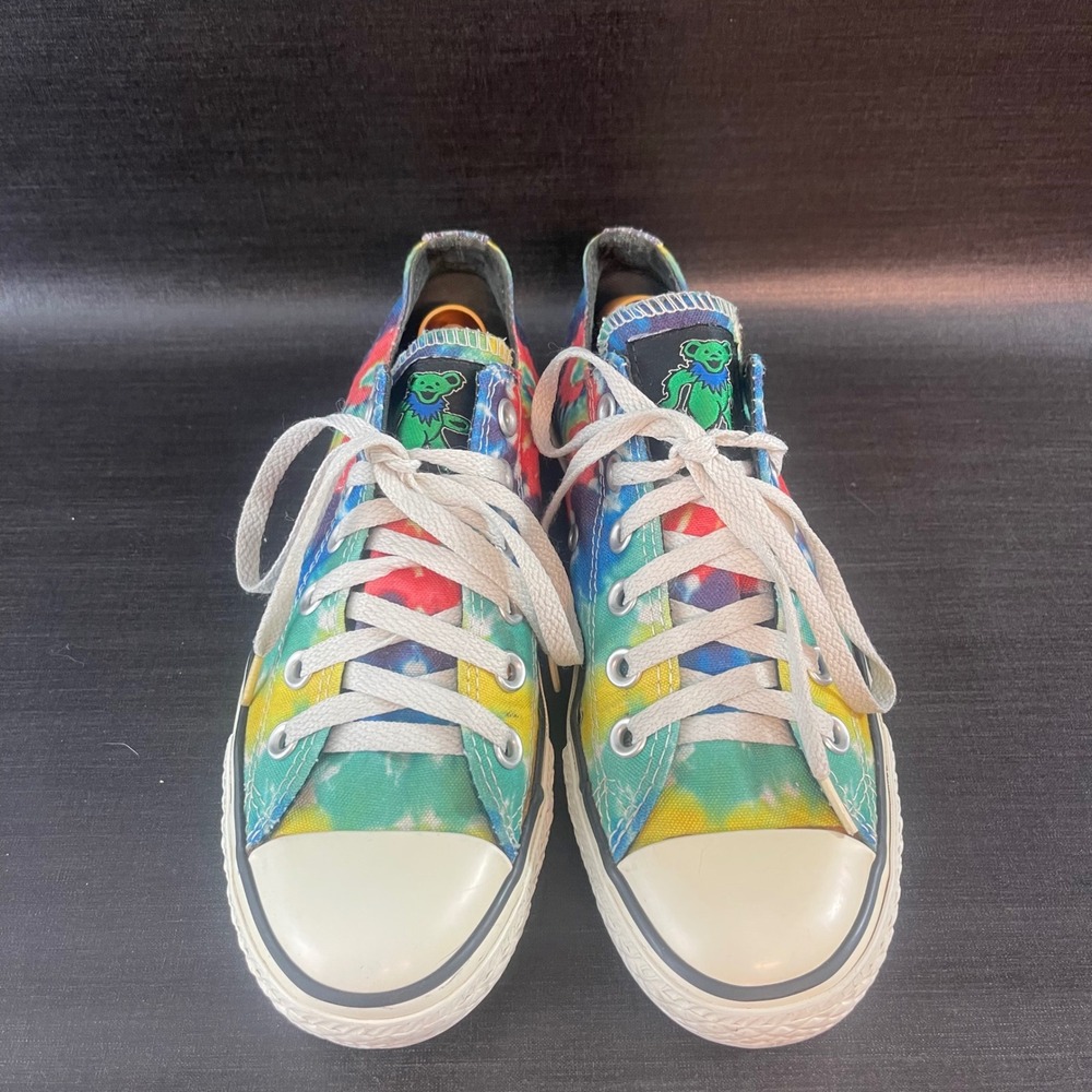 Converse Chuck Taylor Grateful Dead Dancing Bears Womens 7 Tie Dye Low Top Shoes - Picture 3 of 9